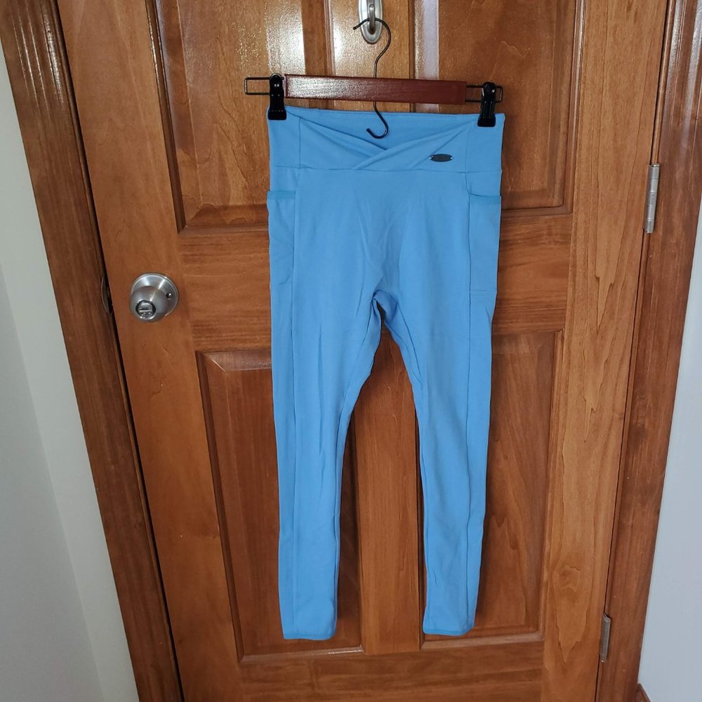 Gymshark Womens POISE Leggings with pockets Malibu Blue Size Small NEW - Picture 8 of 10